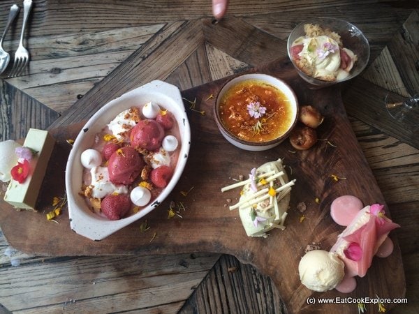 The Pig Hotel Restaurant dessert tray