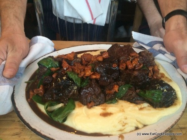 Slow braised beef cheeks with girolles Slow braised beef cheeks with girolles