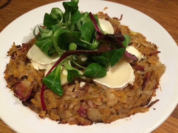 goats cheese sweet potato rosti
