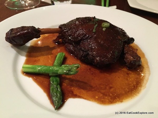 chinese cricket club Stewed Cherry duck leg in Tsing Tao beer sauce