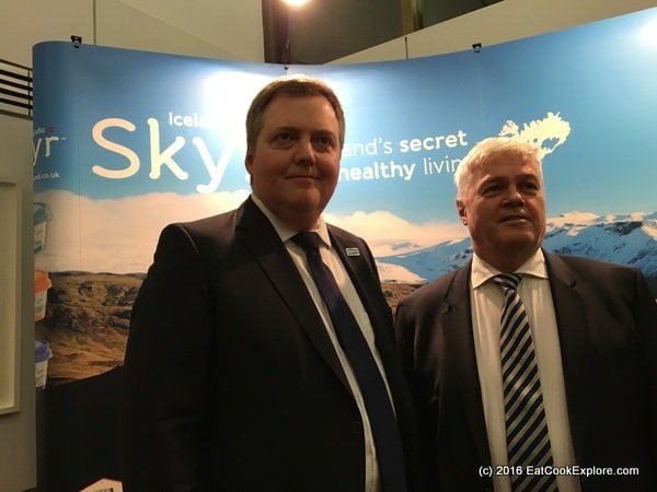 Sigmundur Davíð Gunnlaugsson Prime Minister of Iceland at Skyr launch