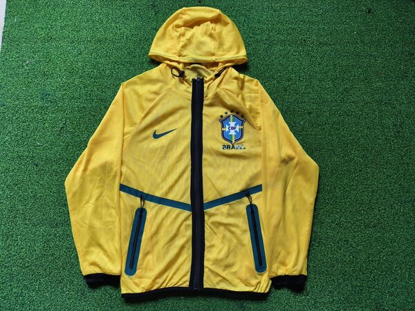 brazilian yellow playing uniform with a hat