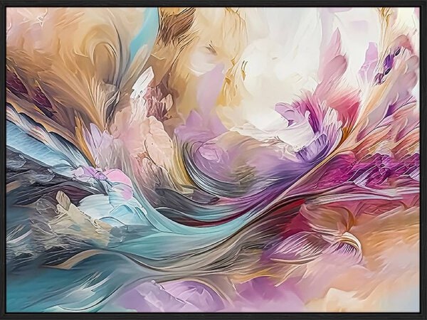 Watercolor Swish - Canvas Gallery Black