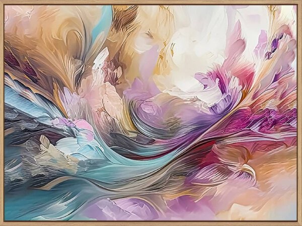 Watercolor Swish - Canvas Gallery Natural