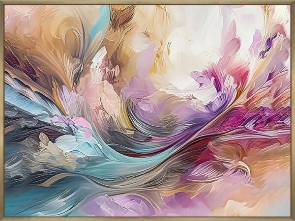 Watercolor Swish - Canvas Gallery Champagne