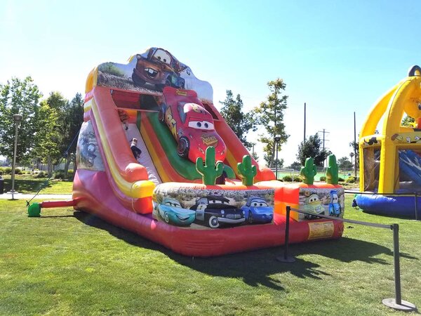 Cars Slide Double Lane rental for events in Los Angeles, Orange County, and nationwide