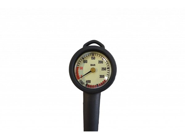 JTLine Manometr 50 mm, 400 bar Super Vision s hadicí a krytem