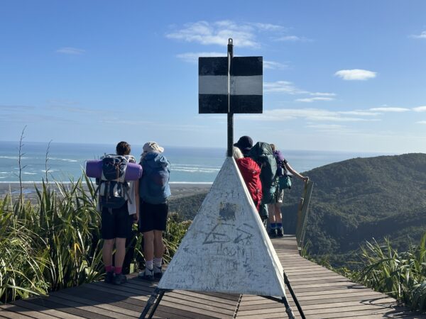 Coastal cliff views from the Omanawanui Track knolls