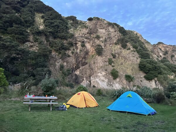 Sunset over the dunes at Tunnel Point campsite
