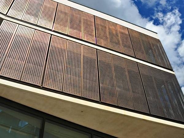 Perforated Copper Building Facade