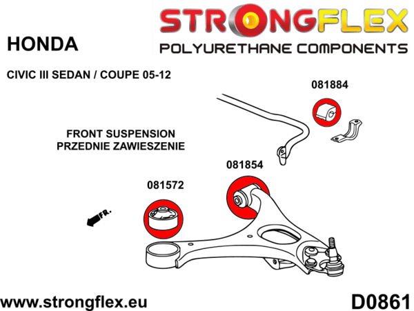 Front anti roll bar bush