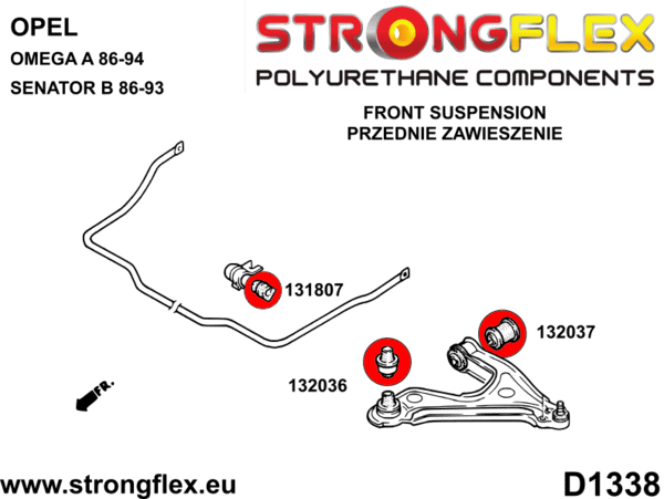 Front suspension bush kit SPORT