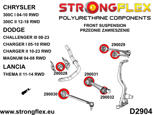Front lower wishbone – front bush SPORT