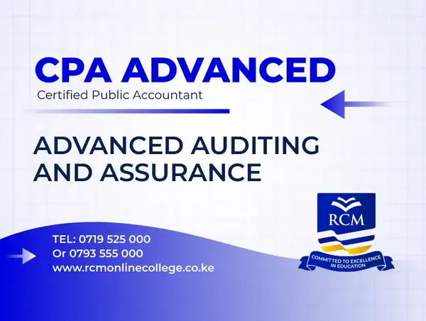 RCM Online College, advanced auditing and assurance