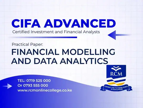RCM Online College, financial modelling and data analysis