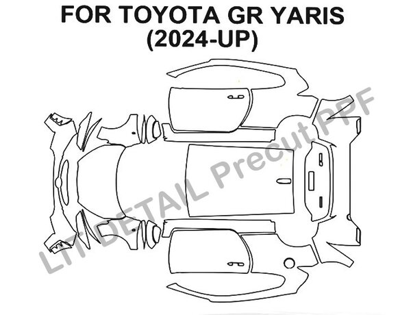 【車種別 カット済み PPF】トヨタ GRヤリス 2024〜 フルボディTPUプロテクションセット