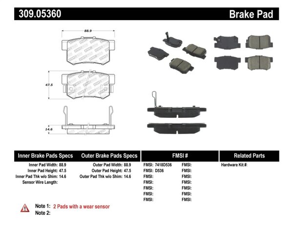 309.05360: ST Sport Brake Pads