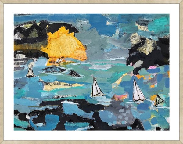 Rough Sea - 5cm White Border