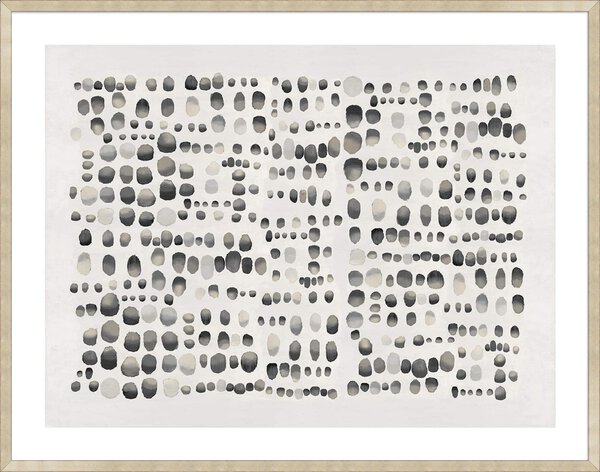 Playfull Black and Grey III  - 5cm White Border Sm. Box Champagne