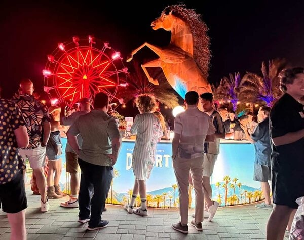 Custom Round Bar Back lit rental for events in Los Angeles, Orange County, and nationwide