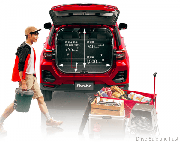 Perodua DL 55_luggage space