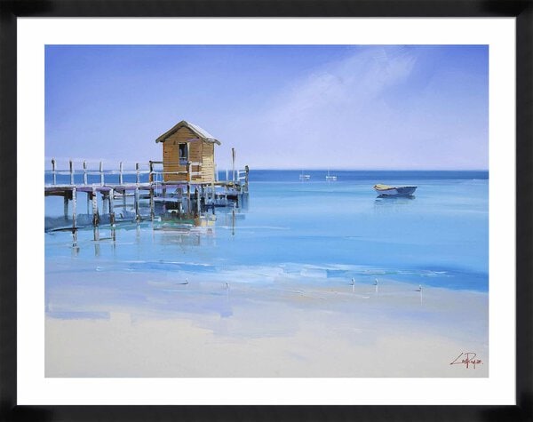 The Yellow Shed On The Pier - 5cm White Border - Image 6