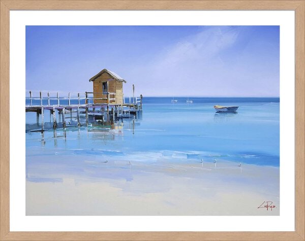 The Yellow Shed On The Pier - 5cm White Border - Image 8