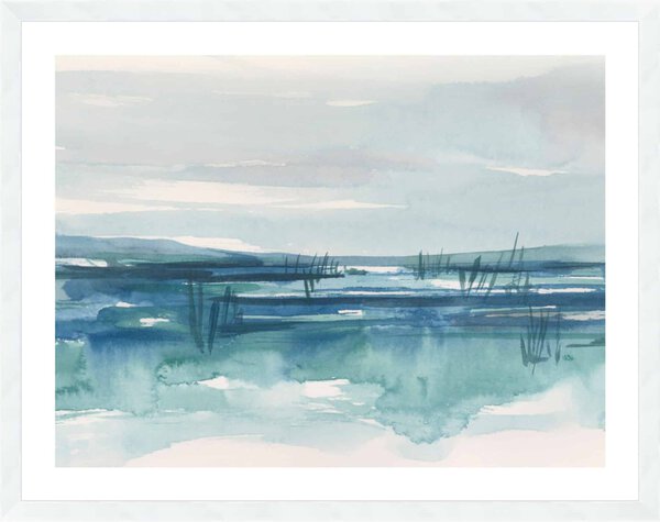 Bright Blue Marsh II - 5cm White Border - Image 2