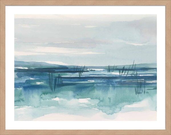 Bright Blue Marsh II - 5cm White Border