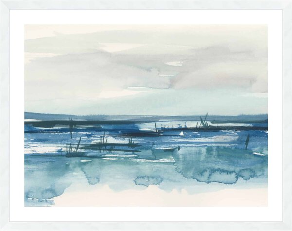 Bright Blue Marsh I - 5cm White Border - Image 2