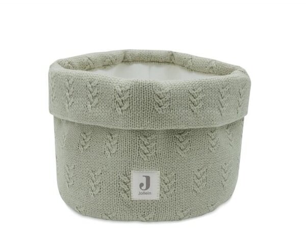 Changing Table Basket Grain Knit Olive Green