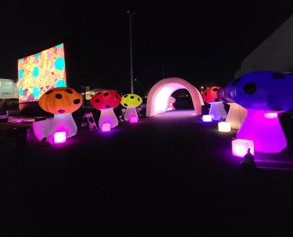 LED Mushroom rental for events in Los Angeles, Orange County, and nationwide