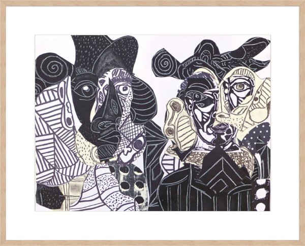Black and White III - 10cm Mount Board Box Natural
