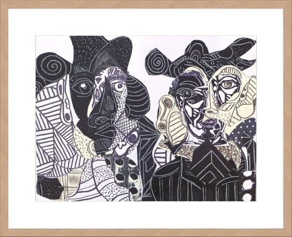 Black and White III - 10cm Mount Board Lg. Box Natural