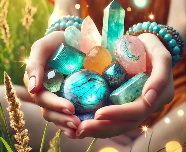 “Assorted healing crystals for selecting the right one”