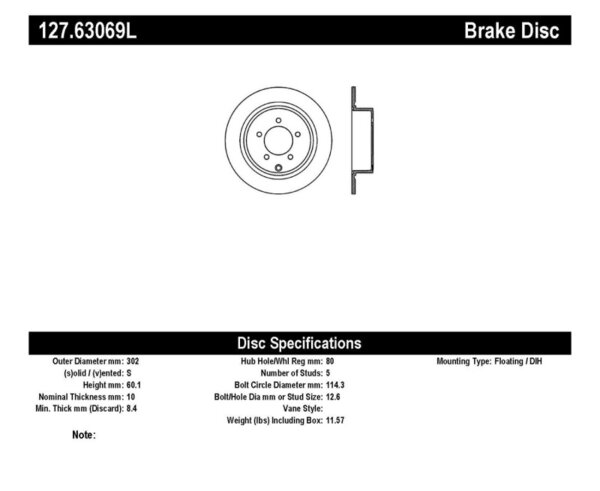 127.63069L: ST Slot & Drill Brake Rotors