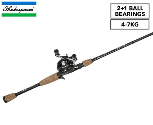 Moulinet Casting Shakespeare Agility - Baitcaster 6.2:1, 3 Roulements, Neuf