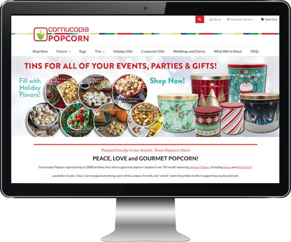 Cornucopia Popcorn Website Design