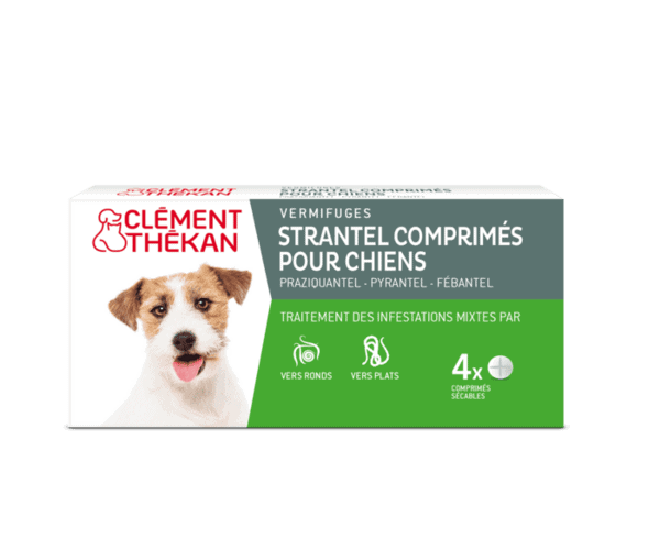 Clément Thékan Strantel vermifuge chien – boîte de 4 comprimés