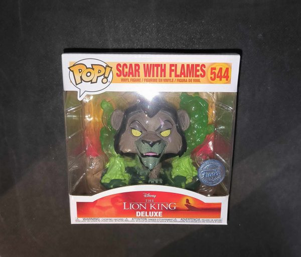 Figurine Funko Pop Deluxe / Scar With Flames N°544 / Le Roi Lion / Disney / Funko Spécial édition