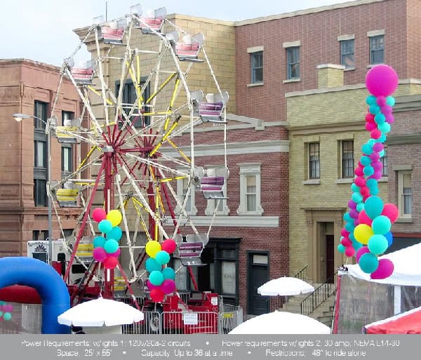 Ferris Wheel Rental ( Multiple Types / Sizes ) rental for events in Los Angeles, Orange County, and nationwide