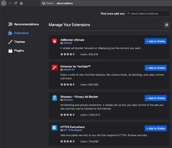 Manage-Firefox-Browser-Extensions