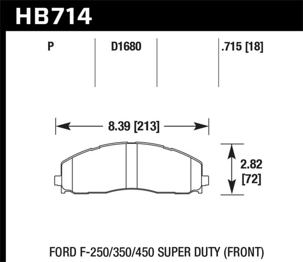 HB714P.715: HAWK Super Duty Brake Pad Sets