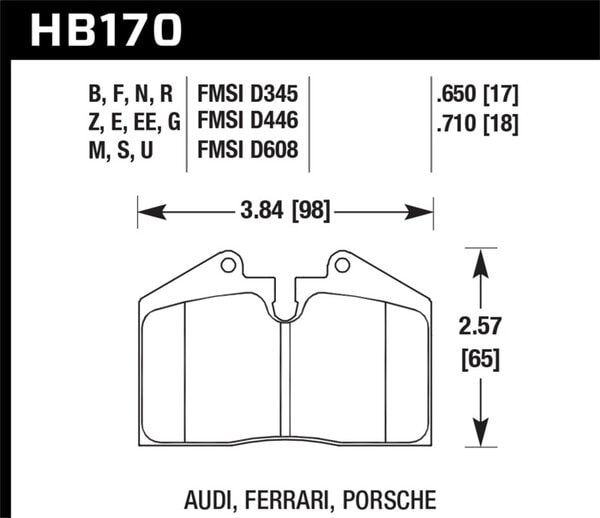 HB170B.650: HAWK HPS 5.0 Brake Pad Sets