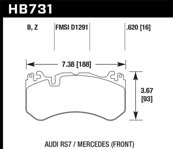 HB731Z.620: HAWK Ceramic Brake Pad Sets