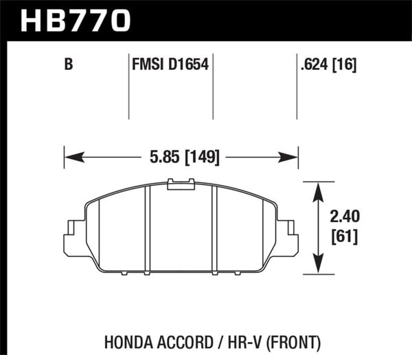 HB770B.624: HAWK HPS 5.0 Brake Pad Sets