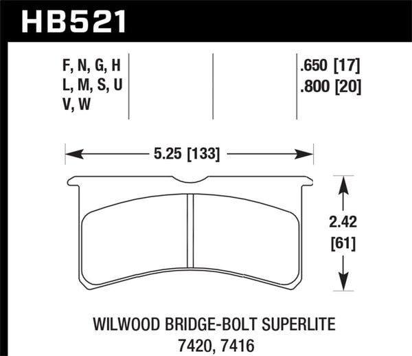 HB521B.800: HAWK HPS 5.0 Brake Pad Sets