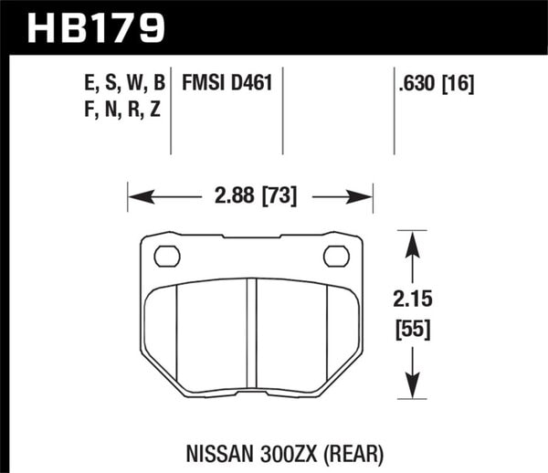 HB179Z.630: HAWK Ceramic Brake Pad Sets