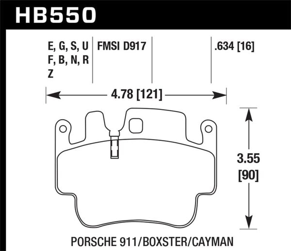 HB550Z.634: HAWK Ceramic Brake Pad Sets