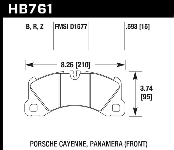 HB761B.593: HAWK HPS 5.0 Brake Pad Sets